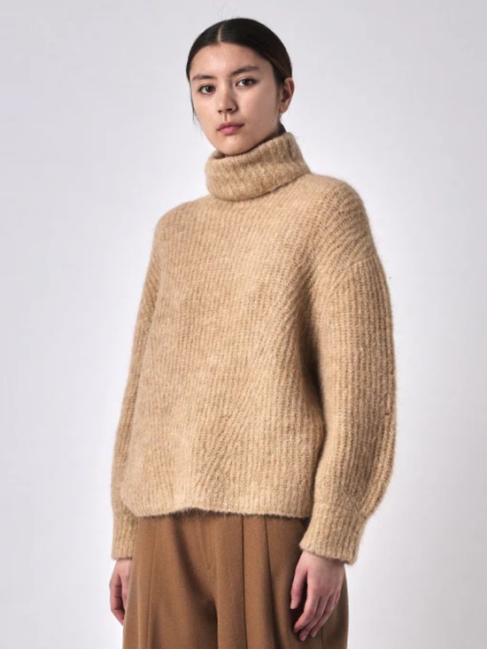 7115 By Szeki Sweaters - 7115 by Szeki Yak and Wool Turtleneck Sweater Wheat Brown